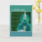 Musik Geburtstag, Moderne Karte (Gelbe Blume)