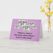 Musik-Geburtstags-Gruß-Karte Karte (Gelbe Blume)