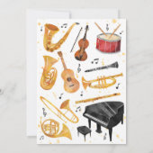 Musik Geburtstagsparty Einladung - Lärm machen (Rückseite)