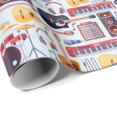 Musik Geburtstagsparty Musikinstrumente Geschenkpapier (Rolleneckpunkt)