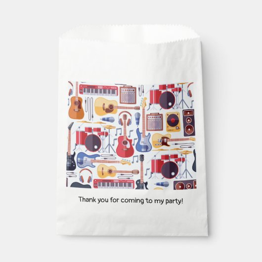 Musik Geburtstagsparty Musikinstrumente Geschenktütchen (Vorderseite)