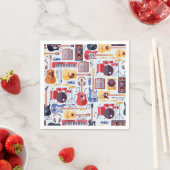 Musik Geburtstagsparty Musikinstrumente Serviette (Beispiel)