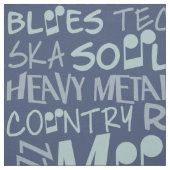 Musik Genres Word Collage benutzerdefiniertes Gewe Stoff (Muster)