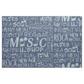 Musik Genres Word Collage benutzerdefiniertes Gewe Stoff (Fat Quarter (45,7 x 55,9 cm))