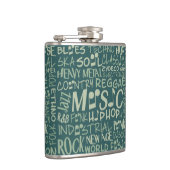 Musik Genres Word Collage Flask Flachmann (Rechts)