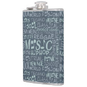Musik Genres Word Collage Flask Flachmann (Links)
