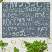 Musik Genres Word Collage Handtuch (Gefaltet)