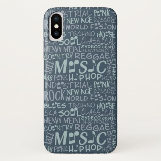 Musik Genres Word Collage Hüllen (Rückseite)