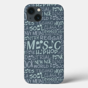 Musik Genres Word Collage Hüllen