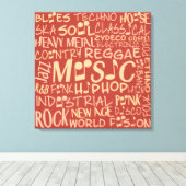 Musik Genres Word Collage Leinwanddruck (Insitu (Holzboden))