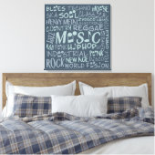 Musik Genres Word Collage Leinwanddruck (Insitu (Schlafzimmer))