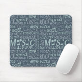 Musik Genres Word Collage Mousepad (Mit Mouse)
