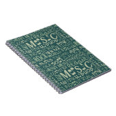 Musik Genres Word Collage Notebook Notizblock (Rechte Seite)