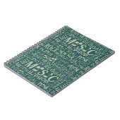 Musik Genres Word Collage Notebook Notizblock (Linke Seite)