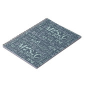 Musik Genres Word Collage Notebook Notizblock (Linke Seite)