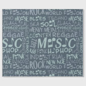 Musik Genres Word Collage Packpapier (Flach)