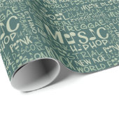Musik Genres Word Collage Packpapier (Rolleneckpunkt)