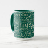 Musik Genres Word Collage Tasse (Vorderseite Links)