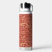 Musik Genres Word Collage Trinkflasche (Hinten)