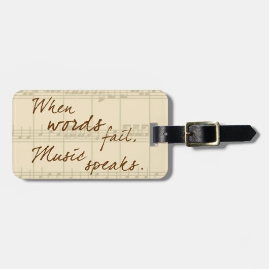 Musik Gepäckanhänger (Vorderseite horizontal)