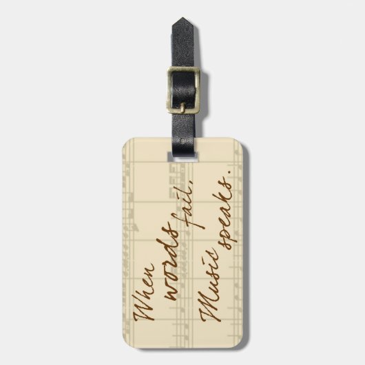 Musik Gepäckanhänger (Vorderseite vertikal)