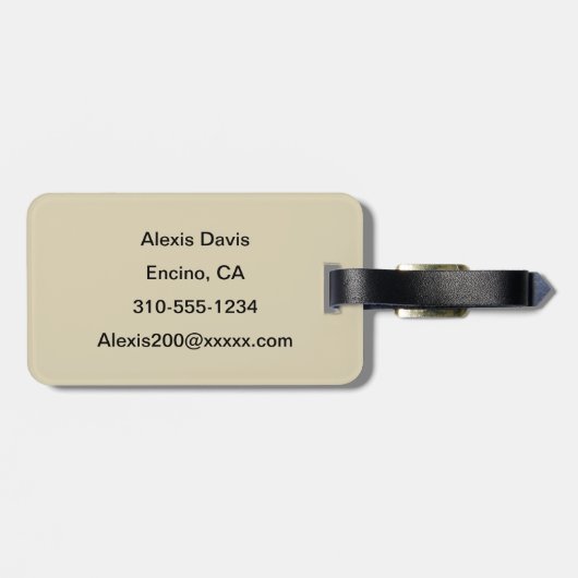 Musik Gepäckanhänger (Rückseite horizontal)