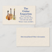 Musik-Geschäft/Gitarren-Lehrer Visitenkarte (Vorne/Hinten)
