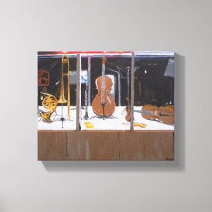 Musik-Geschäft Leinwanddruck