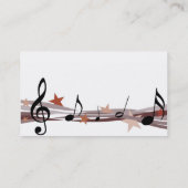 Musik-Geschäfts-Karte - Brown-Musiknoten Visitenkarte (Rückseite)
