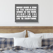 Musik gibt dem Universum ein Soul Leinwanddruck (Insitu (Schlafzimmer))