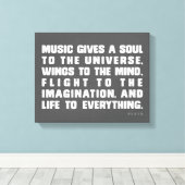 Musik gibt dem Universum ein Soul Leinwanddruck (Insitu (Holzboden))