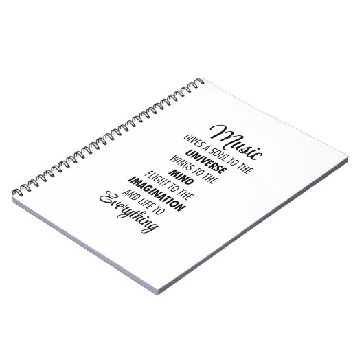 Musik gibt dem Universum ein Soul Notizblock (Linke Seite)