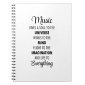 Musik gibt dem Universum ein Soul Notizblock (Vorderseite)