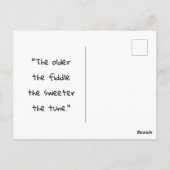 Musik gibt dem Universum ein Soul, Plato Zitat Postkarte (Rückseite)