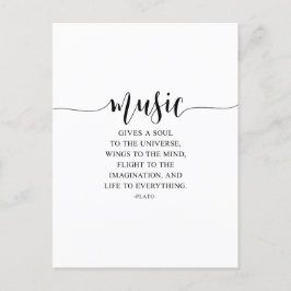 Musik gibt dem Universum ein Soul, Plato Zitat Postkarte