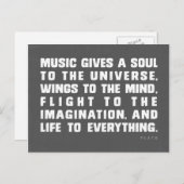 Musik gibt dem Universum ein Soul Postkarte (Vorne/Hinten)