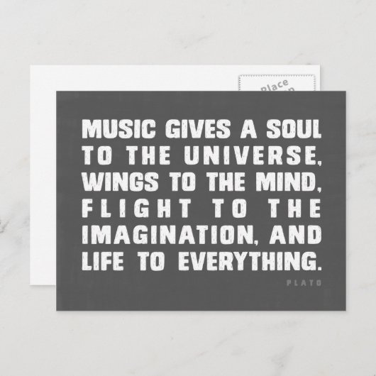 Musik gibt dem Universum ein Soul Postkarte (Vorne/Hinten)