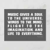 Musik gibt dem Universum ein Soul Postkarte (Vorderseite)