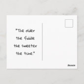 Musik gibt dem Universum eine Seele, Plato Zitat Postkarte (Rückseite)