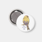 Musik gibt meinem Soul Musiknote Bird Magnet (Vorderseite/Rückseite)