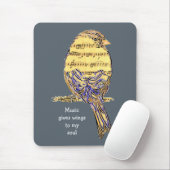 Musik gibt meinem Soul Musiknote Bird Mousepad (Mit Mouse)