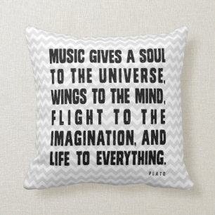 Musik gibt Soul zum Universum Kissen