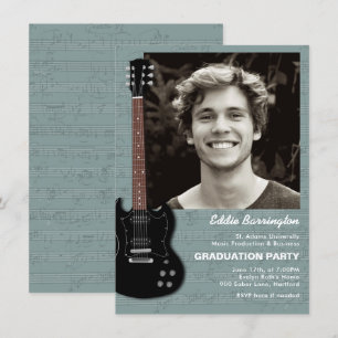 Musik Gitarre Foto Abschlussfeier Einladung