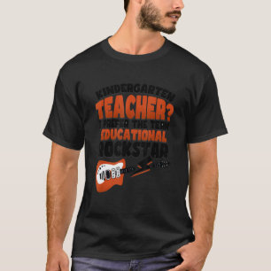 Musik-Gitarre-Lehrerin im Kindergarten zum Schulbe T-Shirt