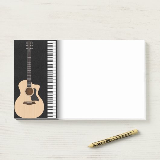 Musik Gitarre Piano Post it Notes Post-it Klebezettel (Auf Schreibtisch)