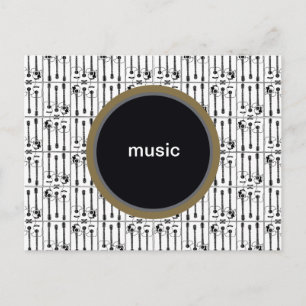 Musik, Gitarre Postkarte