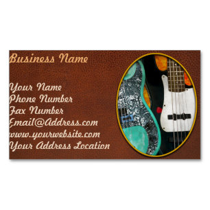Musik - Gitarre - Rock auf Mann Magnetische Visitenkarte