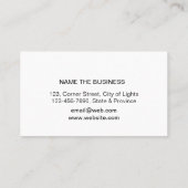 Musik-Gitarren-Lehrer-Logo-Minimalistischer Visitenkarte (Rückseite)