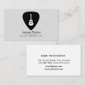 Musik-Gitarren-Lehrer-Logo-Minimalistischer Visitenkarte (Vorne/Hinten)