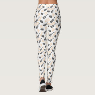 Musik-Gitarren-Radio-Muster-Gewohnheits-Leggings Leggings